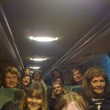 Con una parroquia de Chila, en su autobus, en Praga, octubre de 2015 disfrutando la alegra de viajar juntos con amigos